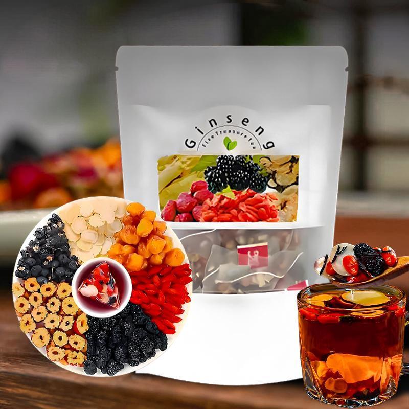 Herbal Wellness Blend - Thé aux cinq trésors de ginseng,