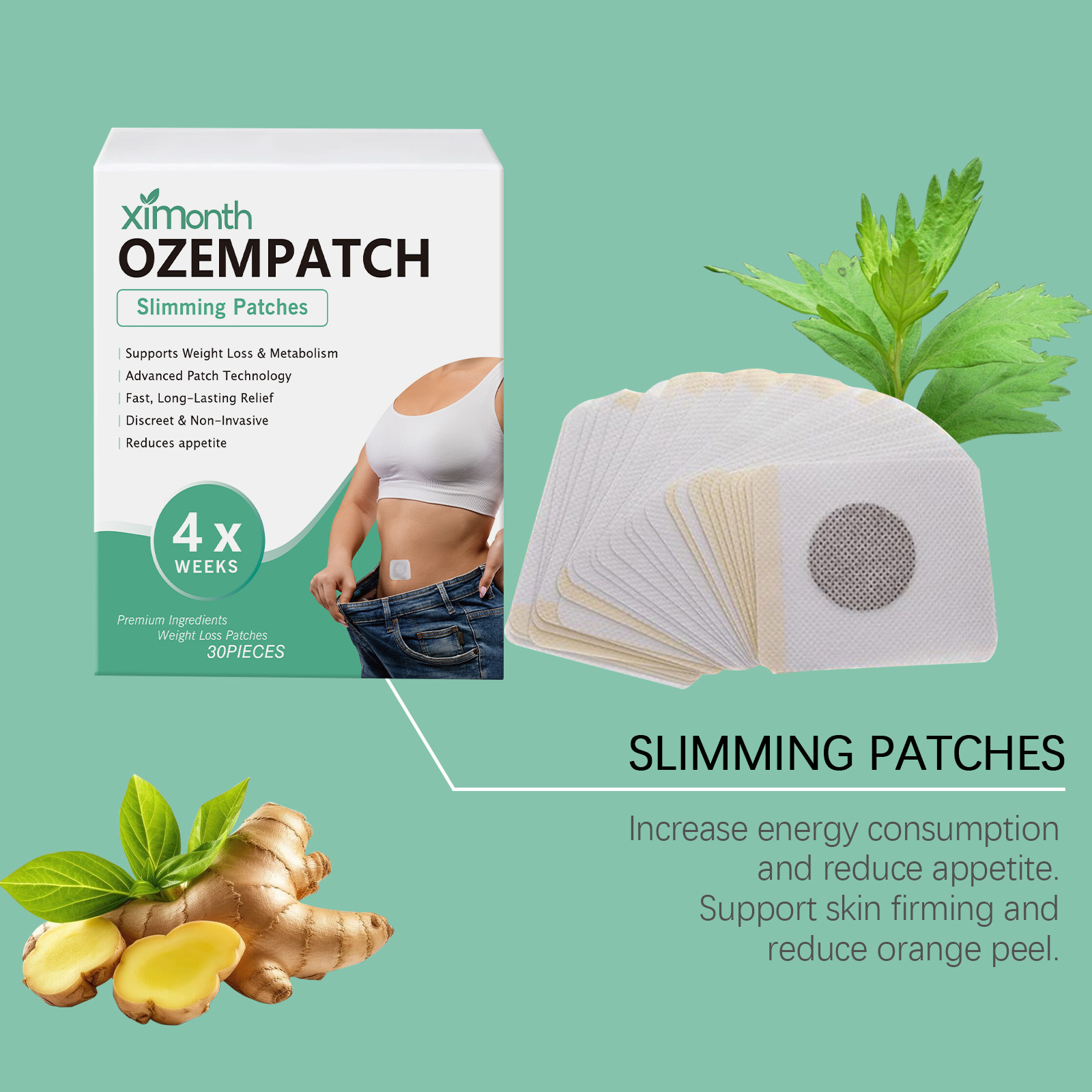 Patchs Amincissants Ximonth :  - Herbal Wellness Patches avis et prix